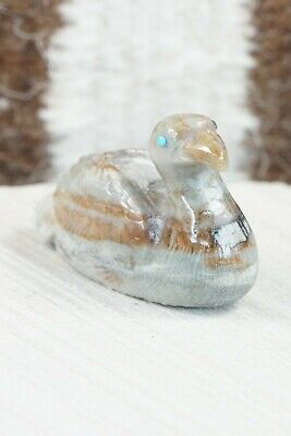Swan Zuni Fetish Carving - Derrick Kaamasee