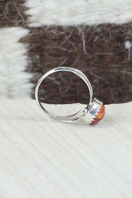 Spiny Oyster & Sterling Silver Ring - Robert Martinez - Size 7.25