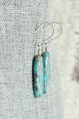 Turquoise & Sterling Silver Earrings - Lester Abeyta