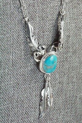 Turquoise & Sterling Silver Necklace - Lee Shorty