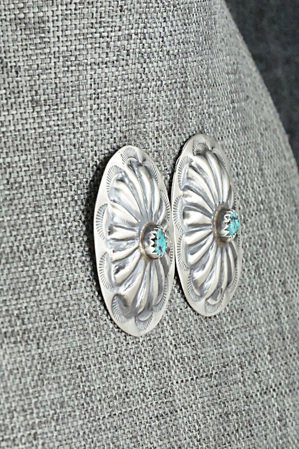 Turquoise & Sterling Silver Earrings - Joan Begay