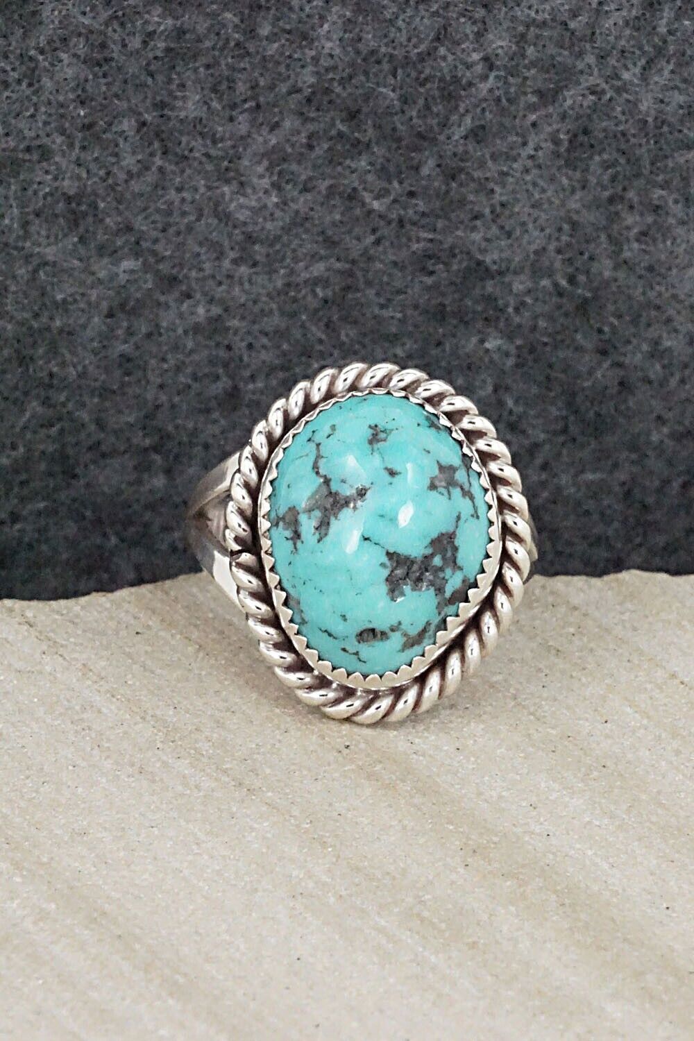 Turquoise & Sterling Silver Ring - Benjamin Martinez - Size 7.25