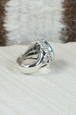 Navajo Turquoise & Sterling Silver Ring - Sheena Jack - Size 5