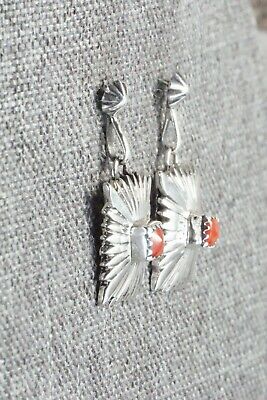 Coral & Sterling Silver Earrings - Sharon McCarthy