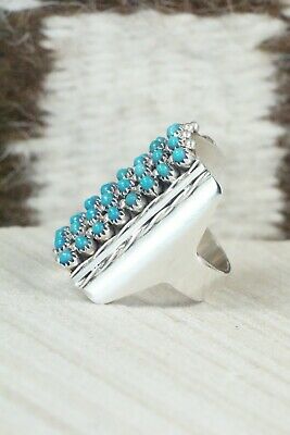 Turquoise & Sterling Silver Ring - Stephen Haloo - Size 6.75