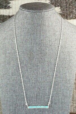 Turquoise & Sterling Silver Necklace - Rolanda Natachu