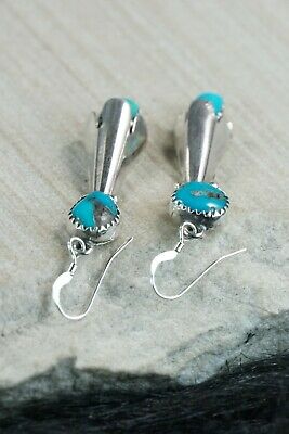 Navajo Turquoise & Sterling Silver Earrings - Roger Pino