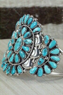 Turquoise and Sterling Silver Bracelet - Eunise Wilson