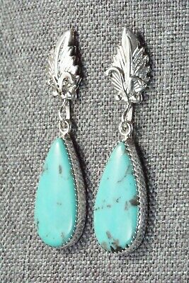 Turquoise & Sterling Silver Earrings - Annie Spencer - High Lonesome Trading
