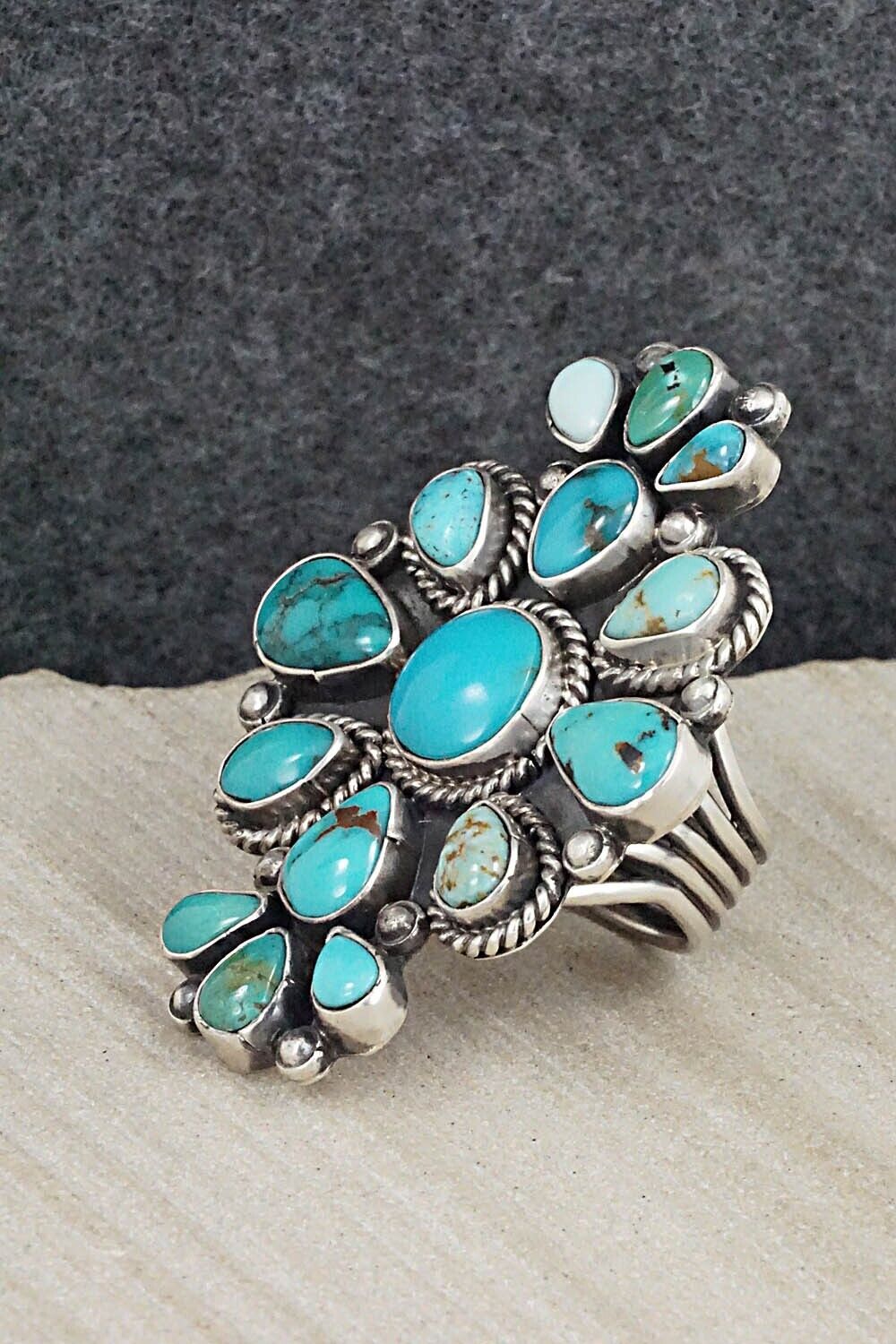 Turquoise & Sterling Silver Ring - Annie Hoskie - 7.25