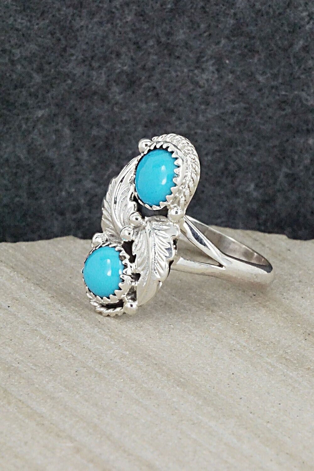 Turquoise & Sterling Silver Ring - William Begay - Size 9