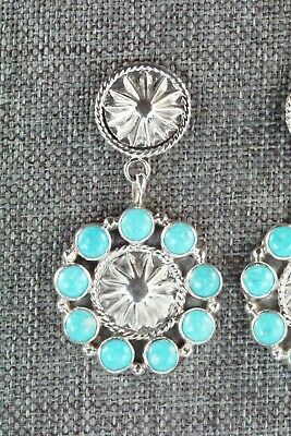 Turquoise & Sterling Silver Earrings - Bobby Platero - High Lonesome Trading