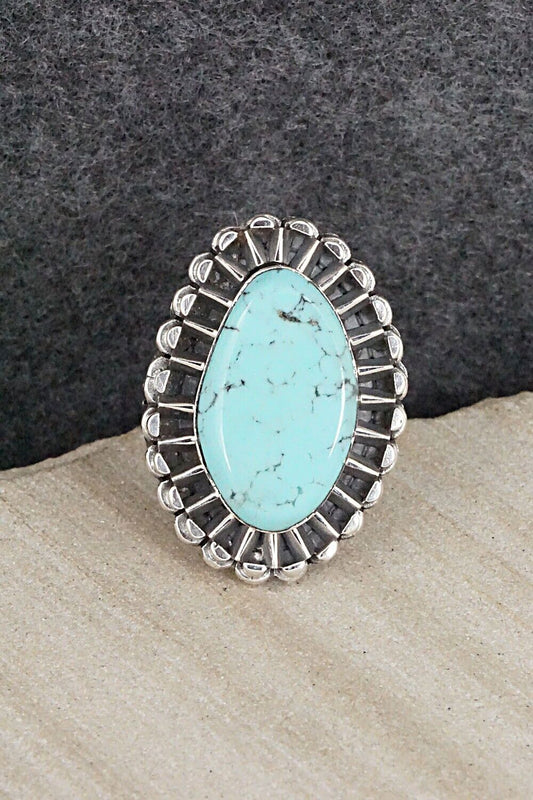 Turquoise & Sterling Silver Ring - Jimson Belin - Size 8.5