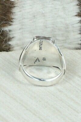 Coral & Sterling Silver Ring - Anthony Skeets - Size 8