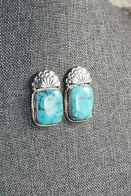 Turquoise & Sterling Silver Earrings - Sheena Jack