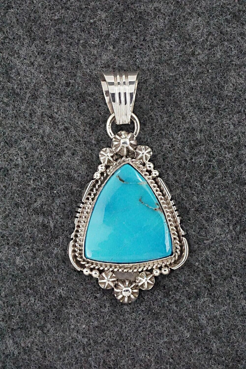 Turquoise and Sterling Silver Pendant - Daniel Benally