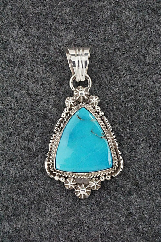 Turquoise and Sterling Silver Pendant - Daniel Benally