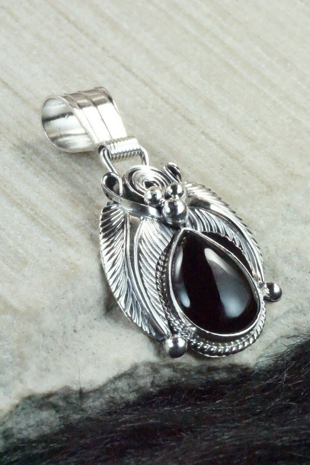 Onyx & Sterling Silver Pendant - Davey Morgan