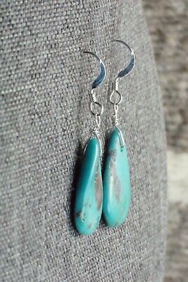 Turquoise & Sterling Silver Earrings - Navajo