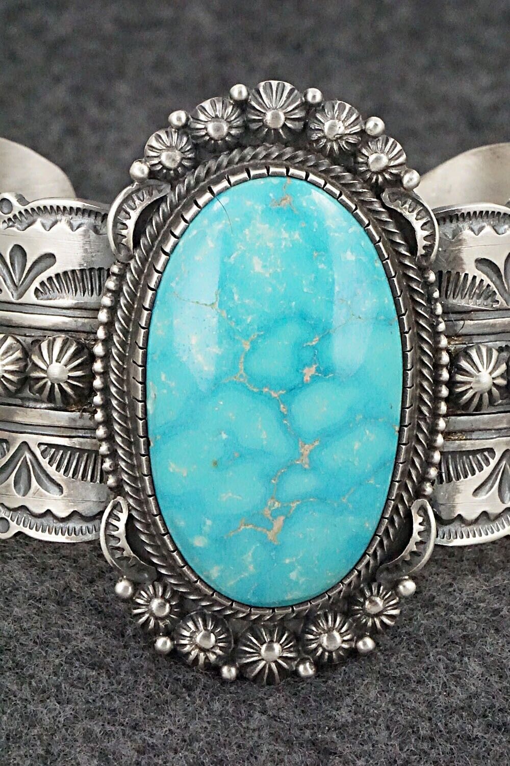 Turquoise & Sterling Silver Bracelet - Bennie Ramone