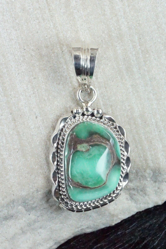 Turquoise & Sterling Silver Pendant - Samuel Yellowhair