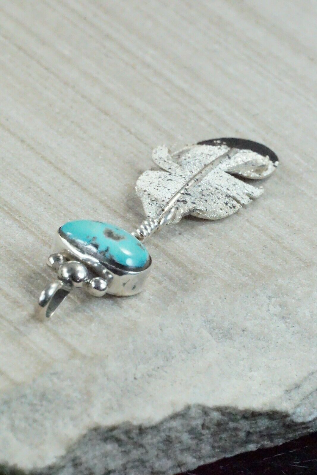 Turquoise & Sterling Silver Pendant - Ernest Rangel