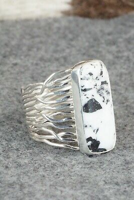 White Buffalo & Sterling Silver Ring - Murphy Platero - Size 10.25