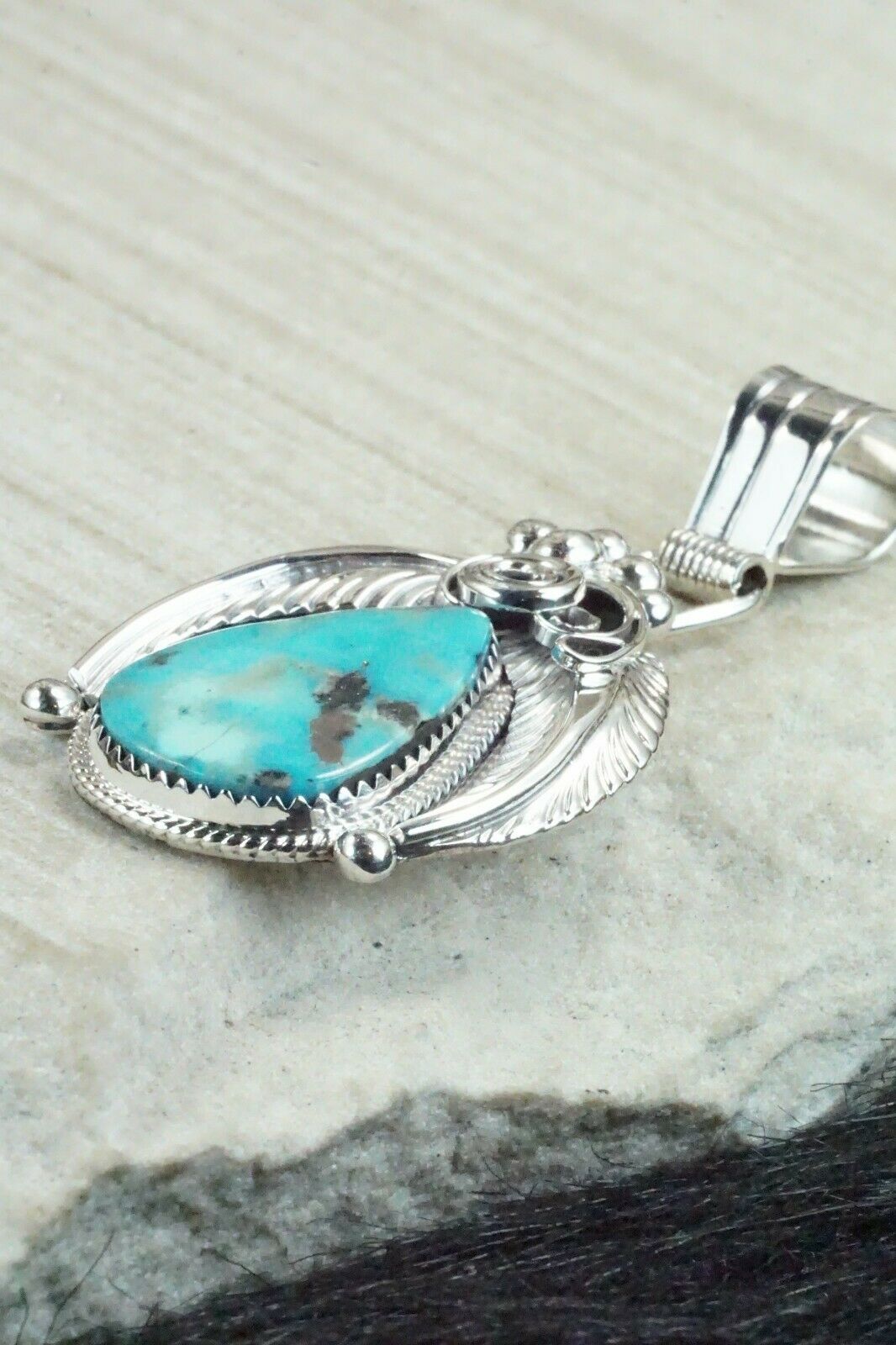 Turquoise & Sterling Silver Pendant - Davey Morgan