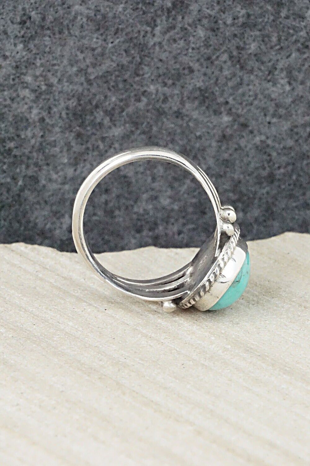 Turquoise & Sterling Silver Ring - Alice Rose Saunders - Size 7