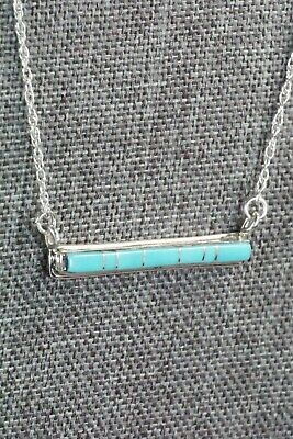 Turquoise & Sterling Silver Necklace - Rolanda Natachu
