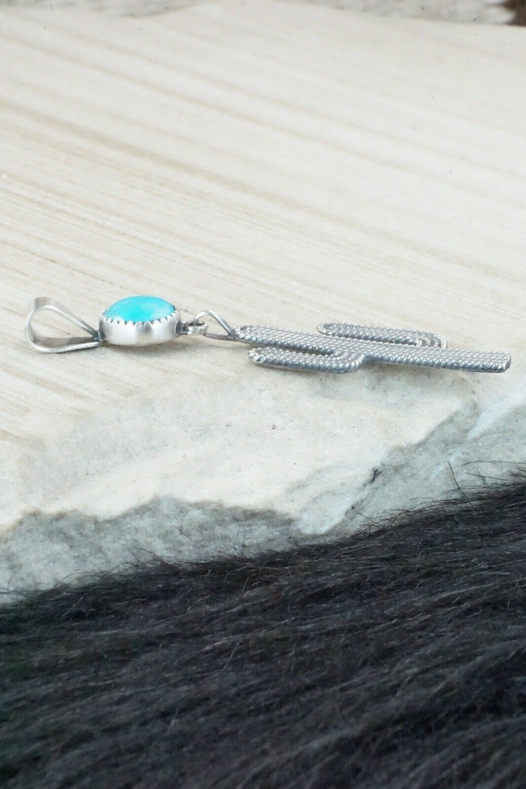 Turquoise and Sterling Silver Pendant - Annie Spencer