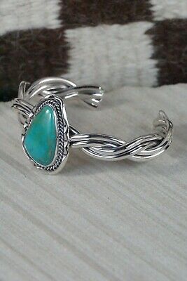 Navajo Turquoise and Sterling Silver Bracelet - Samuel Yellowhair