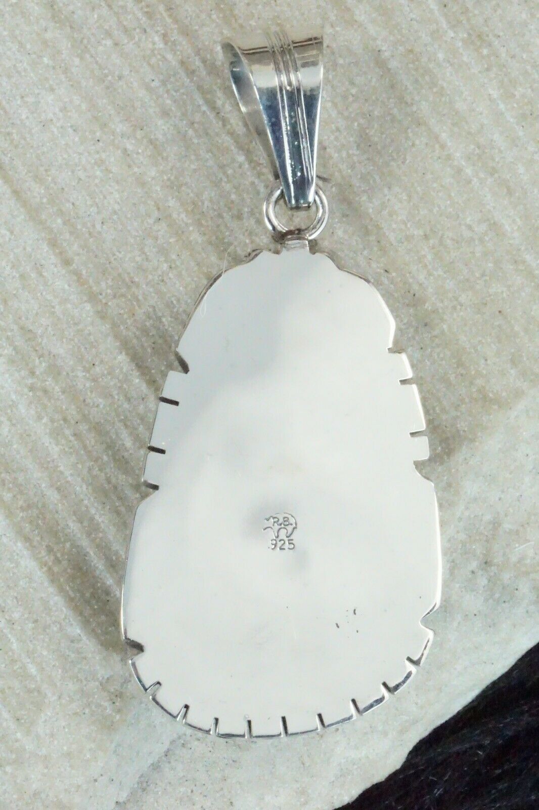 Turquoise and Sterling Silver Pendant - Samuel Yellowhair
