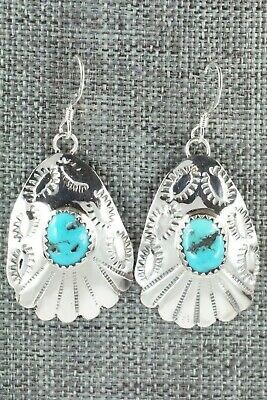 Turquoise and Sterling Silver Earrings - Roger Pino