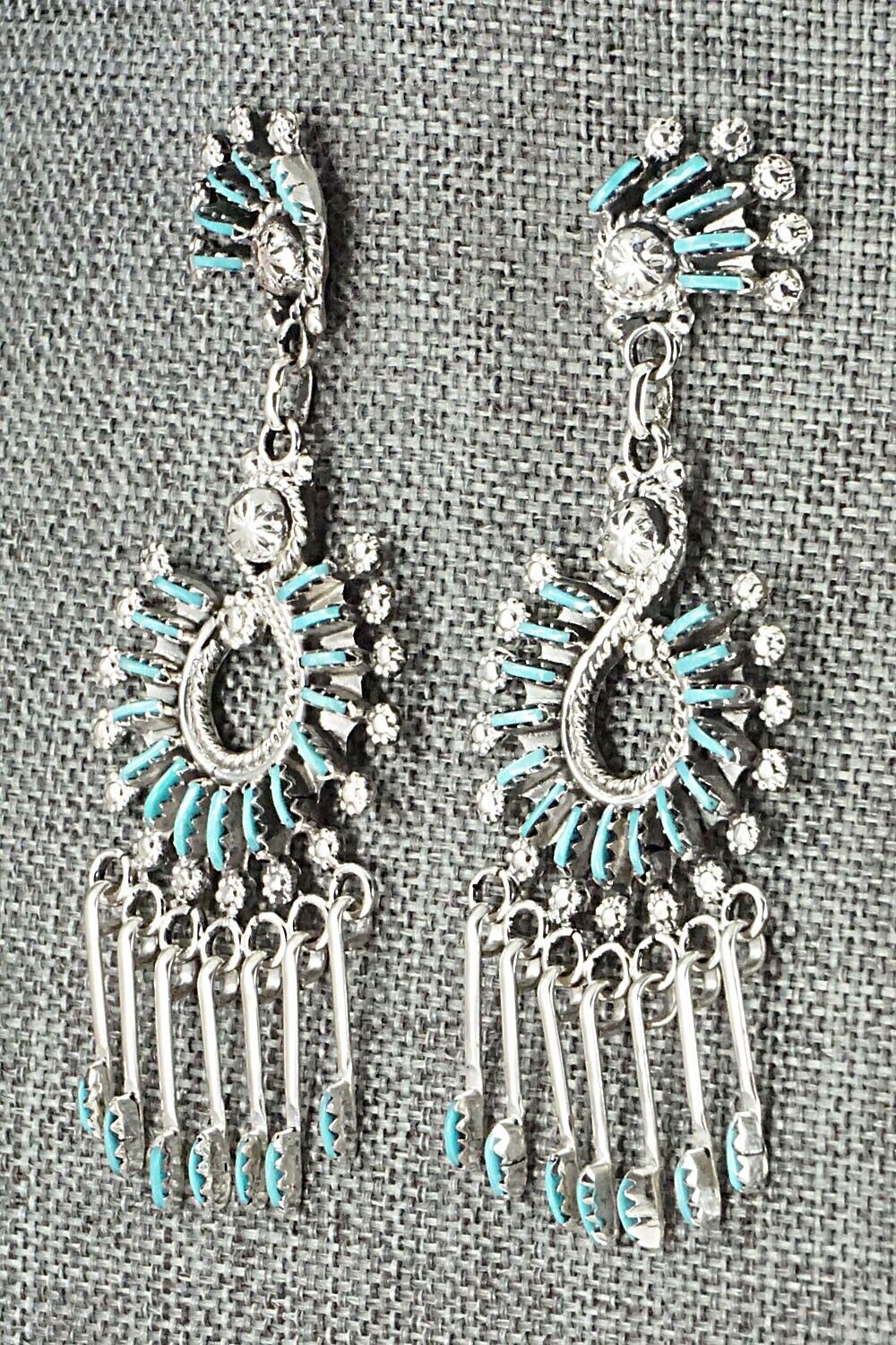 Turquoise & Sterling Silver Earrings - Kevin Leekity