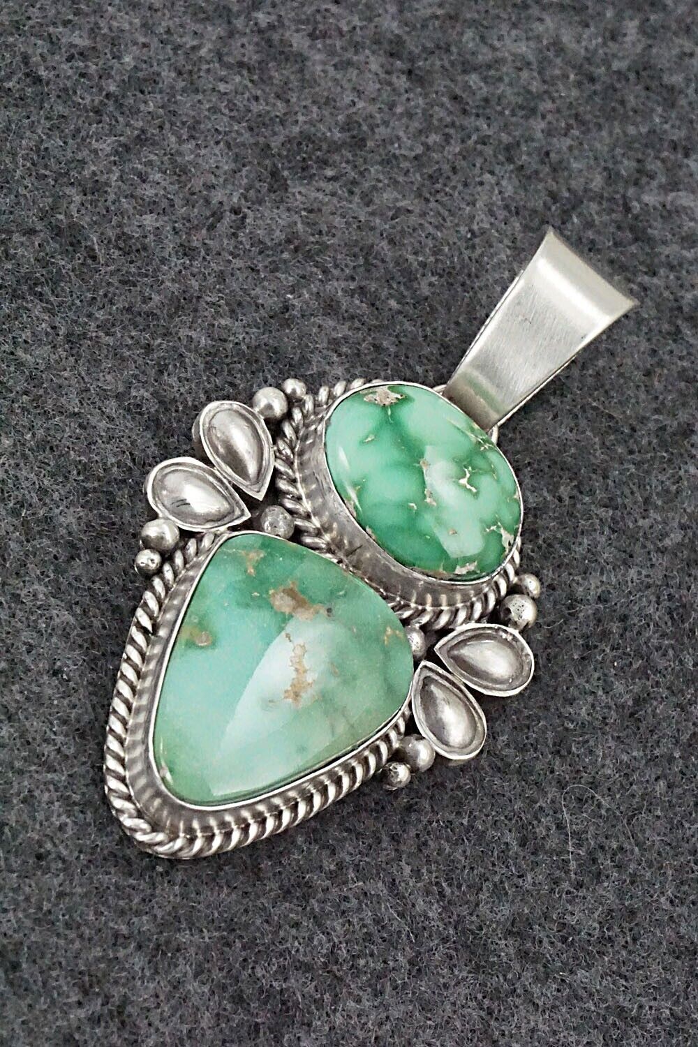 Turquoise and Sterling Silver Pendant - Derrick Gordon