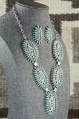 Turquoise & Sterling Silver Necklace and Earrings - Nathaniel Nez