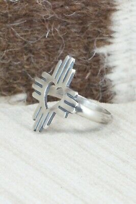 Sterling Silver Zia Ring - Raymond Coriz - Size 7.75