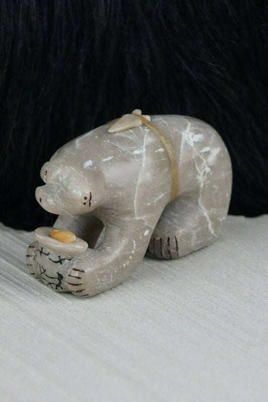 Bear Zuni Fetish Carving - Rick Kallestewa - High Lonesome Trading