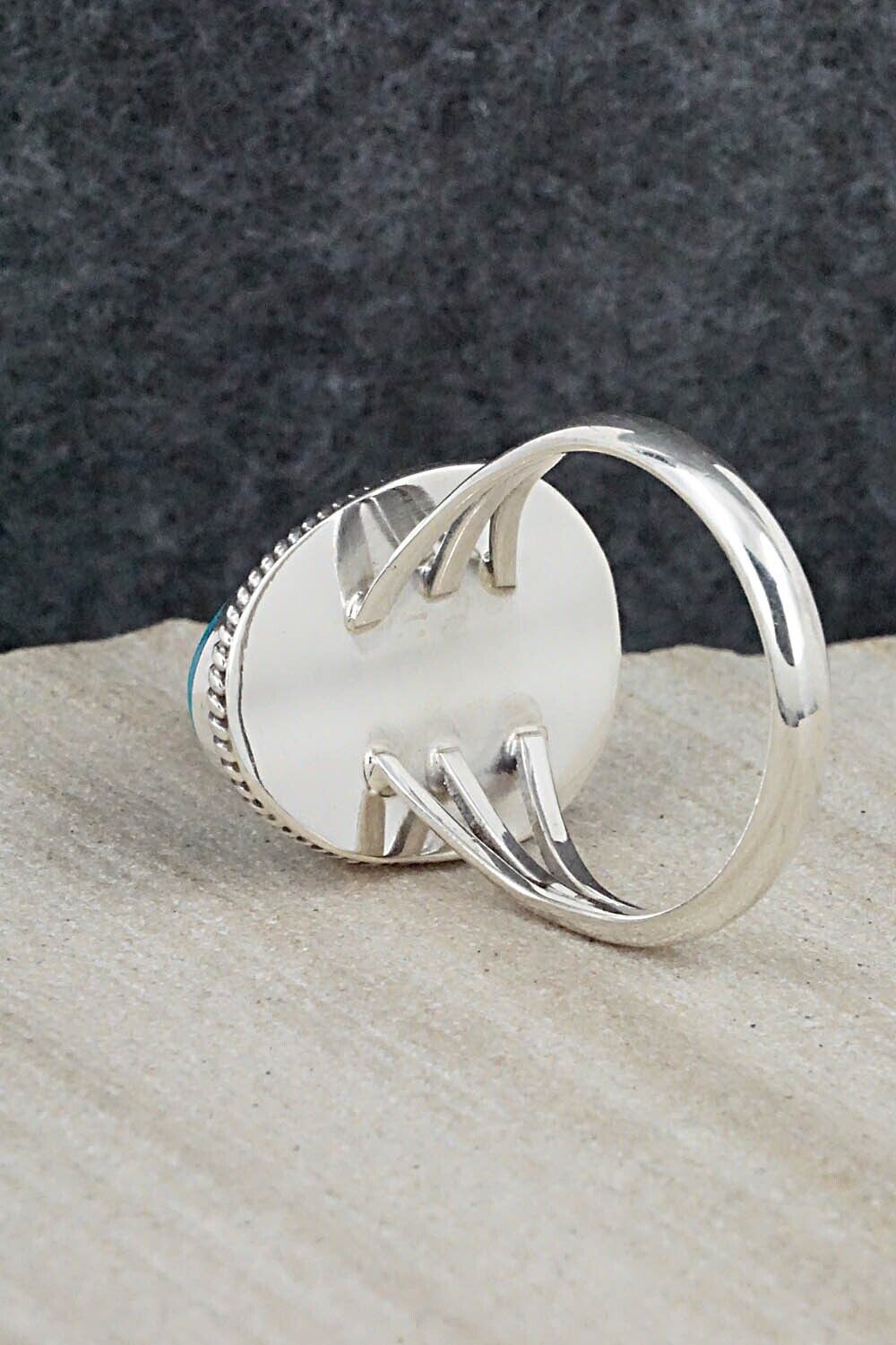 Turquoise & Sterling Silver Ring - Alice Rose Saunders - Size 9