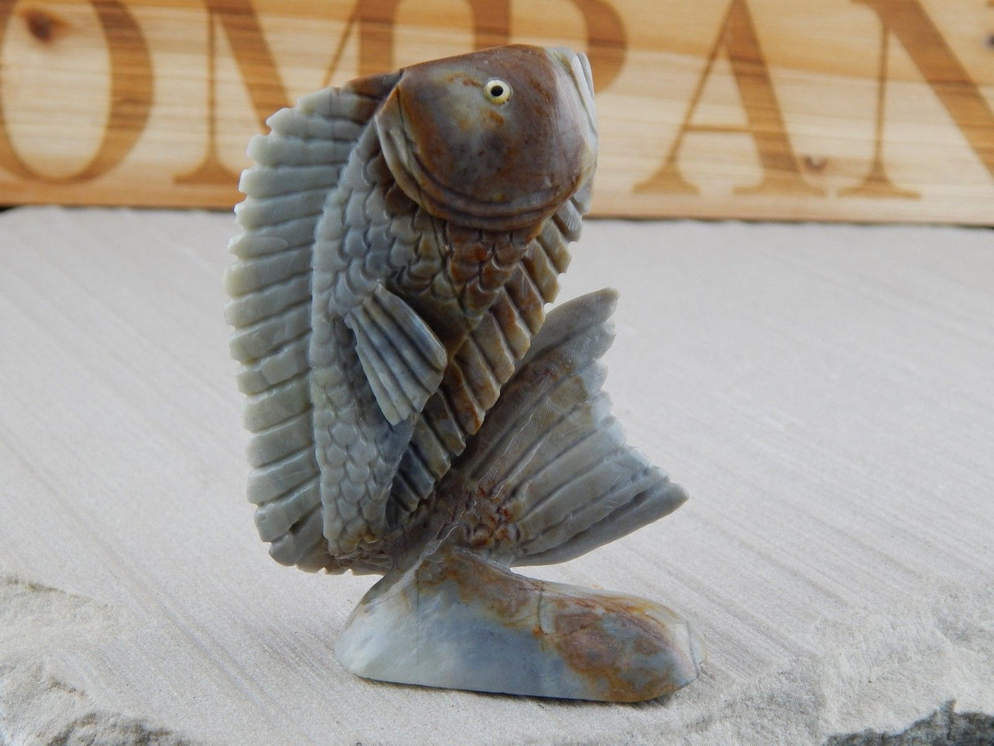 Fish Zuni Fetish Carving - Ben Kaamasee - High Lonesome Trading