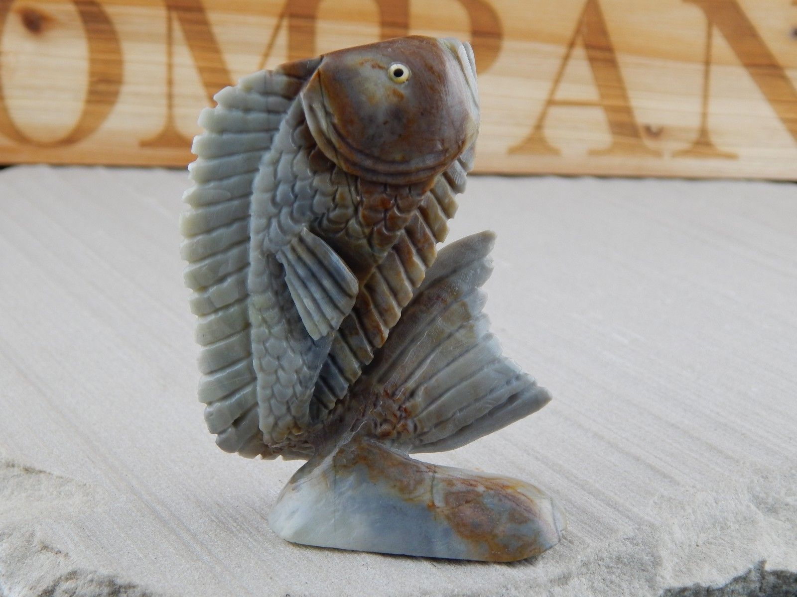 Fish Zuni Fetish Carving - Ben Kaamasee - High Lonesome Trading