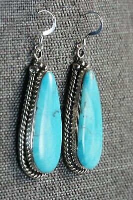 Turquoise and Sterling Silver Earrings - Brandon Belin