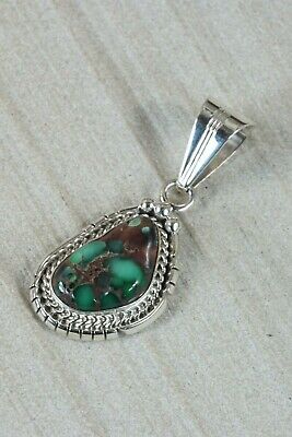Navajo Turquoise and Sterling Silver Pendant - Samuel Yellowhair - High Lonesome Trading