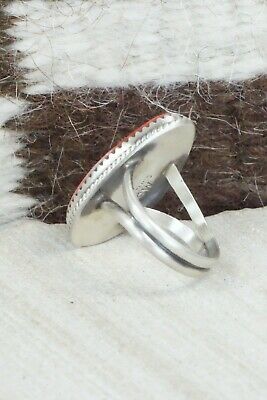 Spiny Oyster and Sterling Silver Ring - Selina Warner - Size 6.25