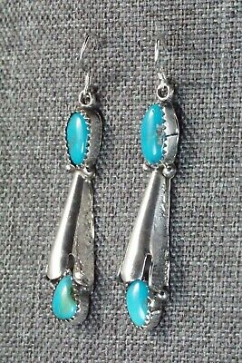 Turquoise & Sterling Silver Earrings - Roger Pino