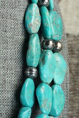 Turquoise & Sterling Silver Necklace - Navajo