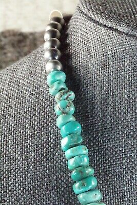 Turquoise & Sterling Silver Necklace - Navajo