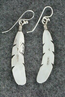 Sterling Silver Feather Earrings - Joe Mace