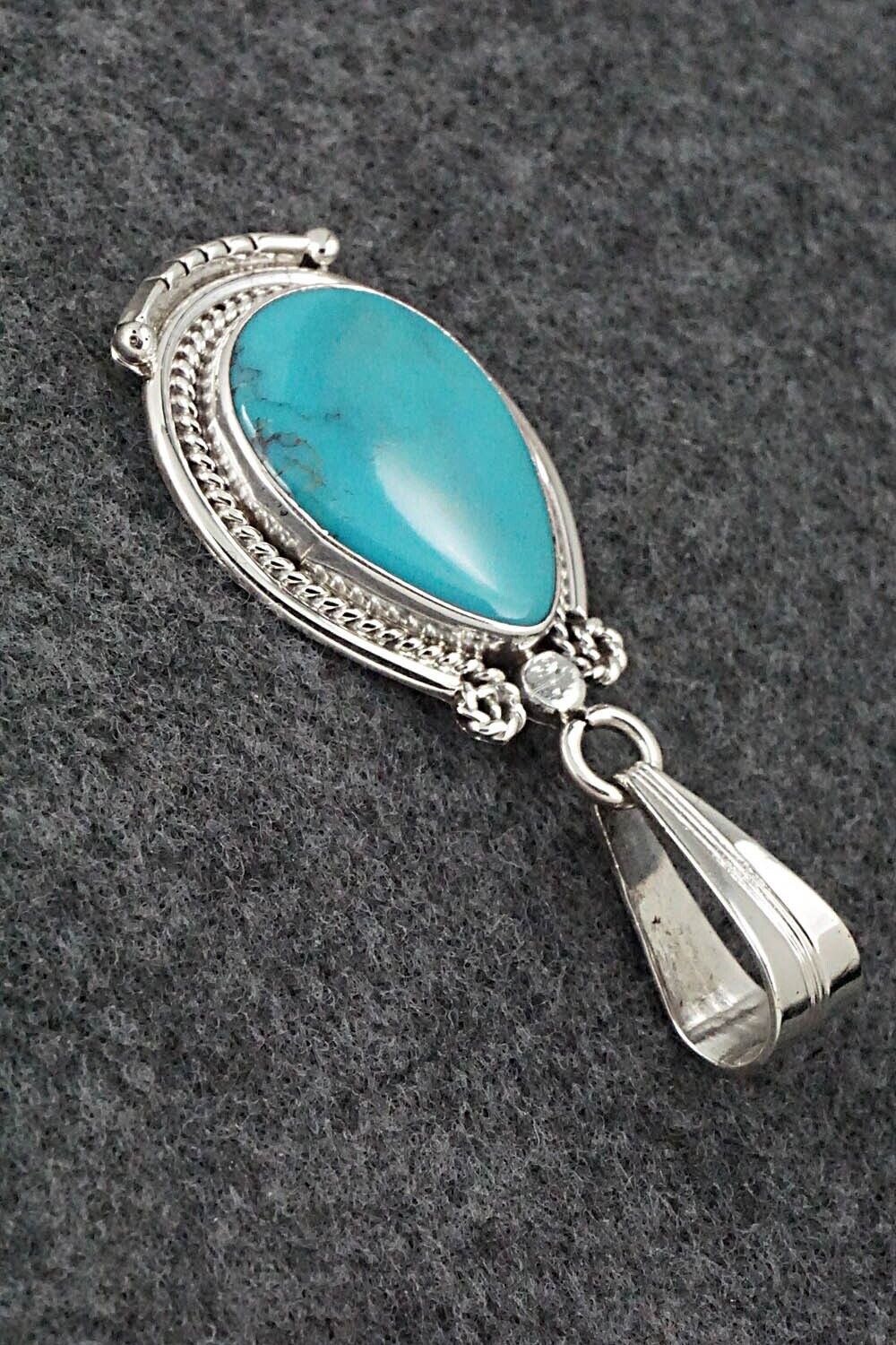 Turquoise & Sterling Silver Pendant - Samuel Yellowhair